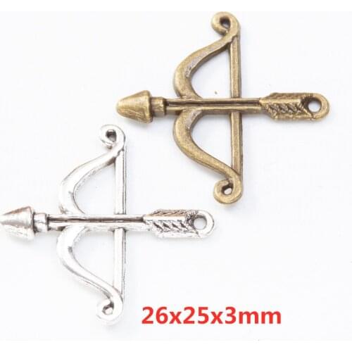 50 pieces of retro metal zinc alloy arrow pendant DIY handmade jewelry necklace making 8338