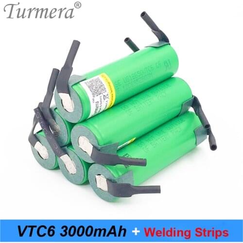 Battery 18650 vtc6 3000mAh 30amps us18650vtc6 welding strip rechargeable battery for screwdriver n11