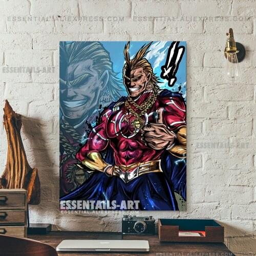 All Might Toshinori Yagi My Hero Academia Canvas Decoration Prints Poster Living Room Pictures Home Decor Wall Art Painting