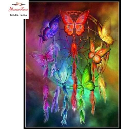 Golden panno,5D,diy diamond embroidery,Full,square,Diamond Painting,Cross Stitch,3D,diamond,Mosaic,Needlework,butterfly1 728S