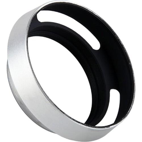 C5AE 39mm Aluminium Silver Lens Oblique Cover Internal thread Hood For Leica Slr