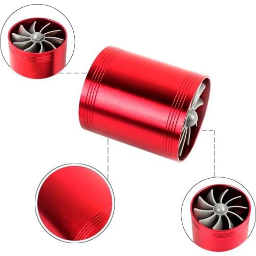 Car Accessories Air Intake Refit Turbo Gas Fuel Oil Saver Fan Turbo Supercharger Turbine Fit for Air Intake Hose Dia 65-74mm