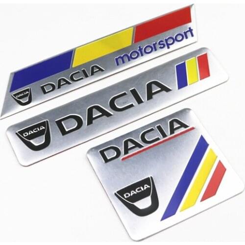 Car Decoration Stickers Logo 3D Aluminium Emblem Badge Decal For Dacia Lodgy 2 Mcv Sandero Duster Logan Sandero