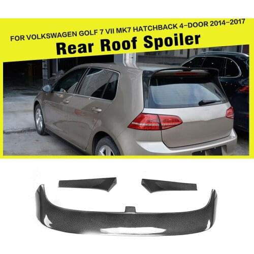 Carbon Fiber / FRP Car Rear Roof Spoiler Lip for Volkswagen VW Golf 7 VII MK7 Hatchback 4-Door Standard 2014 - 2019