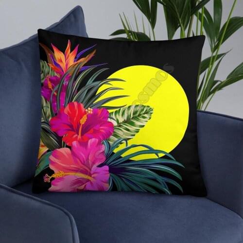 Palau Polynesian Basic Pillow Tropical Bouquet Pillowcases Throw Pillow Cover Home Decoration