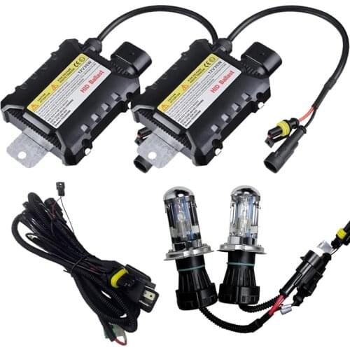 1set 35W 55W DC 12V H4 Bi Xenon HID Kit Bi Xenon H4 9004 9007 H13 HID Bixenon Headlight Hi Lo Bulb 9007 9004 Bi-xenon 3000k