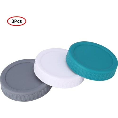 3 Leak Proof Plastic Lids 86mm Wide Mouth Mason Jars Caps Reusable Sealing Storage Covers for Glass Bottle Drinking Canning Jar