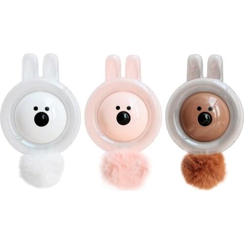 Infrared Induction Rabbit Night Light Rechargable Battery Operated Lamp with Warm Cold Light Modes for Children Women Lady