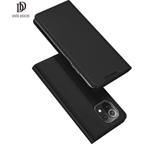 DUX DUCIS Leather Flip Case For Xiaomi Mi 11 Lite 4G Luxury Magnetic Wallet Capa Book Cover For Xiaomi Mi 11 Lite 4G Cases