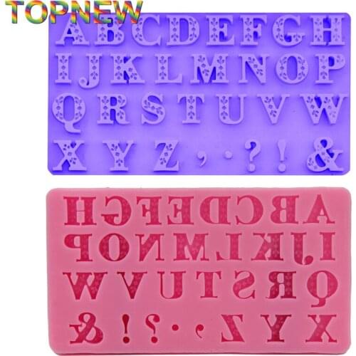 Colorful 26 letter of the alphabet English Words Silicone Chocolate cake decoration tools cookie decorsting molds C2339