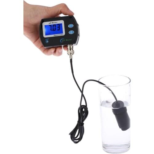 Mini Online Water Quality Tester pH Meter aquarium water Monitor Analyzer meter with Temperature Compensation ATC Function