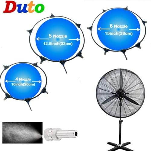Outdoor Misting Fan Cooler PE Ring 6M Inlet Pipes 4/5/6 Quick Slip Nozzle Suitable for All Type of Outdoor Fans