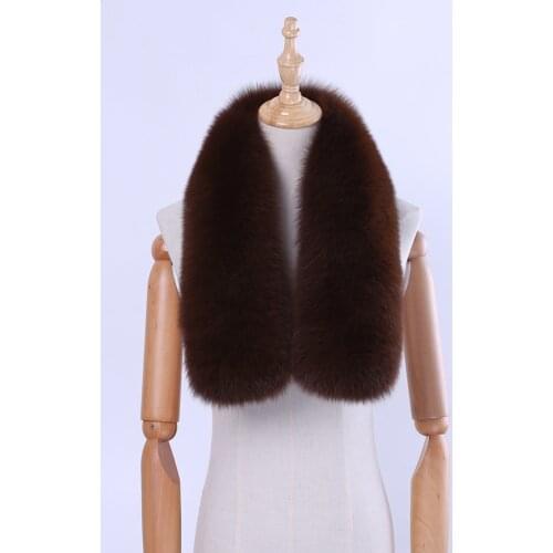 2020 New Unisex Winter Genuine Real Fox Fur Collar Natural Fur Collar 90cm long Fur Scarf Wraps Neck Warmers Fluffy Warm Scarves