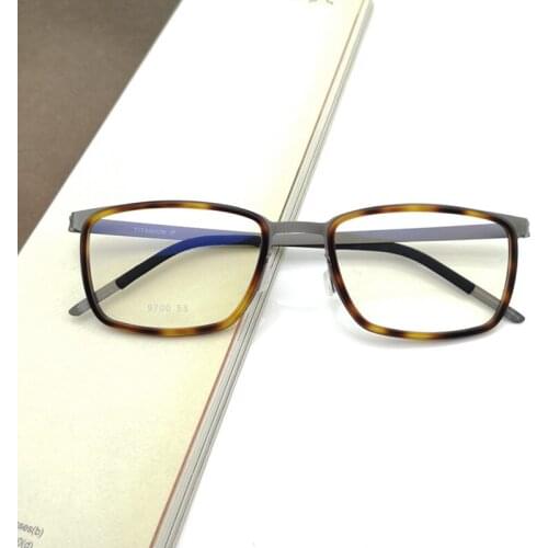 Denmark Brand Design Eyewear 9711 Rectangle Pure Titanium Eyeglasses Optical Prescription Glasses Frame Men Women Oculos De Grau