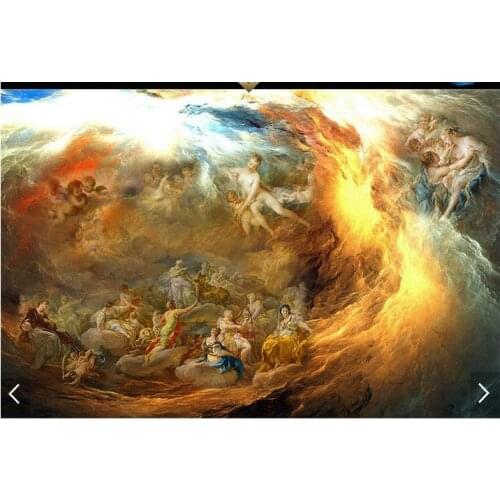 Custom photo wallpaper 3d ceiling wallpaper murals Murals European angel ceiling zenith mural wall papers home decoration