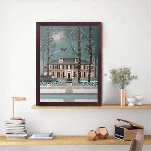 Home Alone Movie Art Poster Prints Cartoon House Canvas Painting Wall Decor Picture Film Gift Kids Room Bedroom Decoration