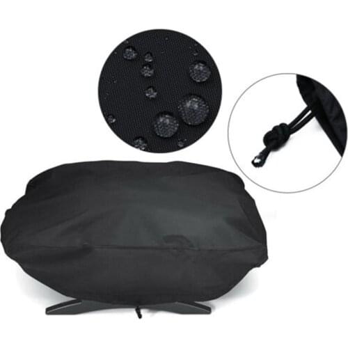 Dustproof BBQ Grill Protector 210D Coating Rainproof Sun Protection For Weber 7110 Q100 1000 Series BBQ Grill Cover