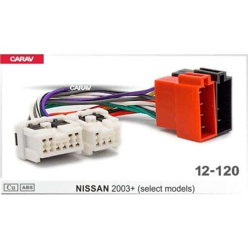 CARAV 12-120 ISO Radio Adapter for NISSAN 2003+ (select models) Wiring Harness Connector Lead Loom Cable Plug Adaptor Stereo