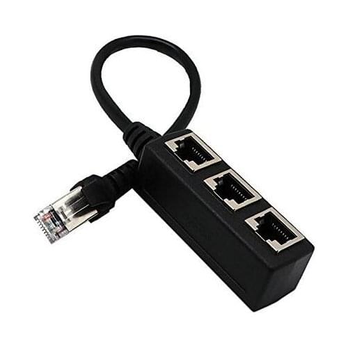 LBSC RJ45 Network 1 to 3 Port Ethernet Adapter Splitter, Jackiey RJ45 Male to 3 x Female LAN Ethernet Splitter Adapter Cable
