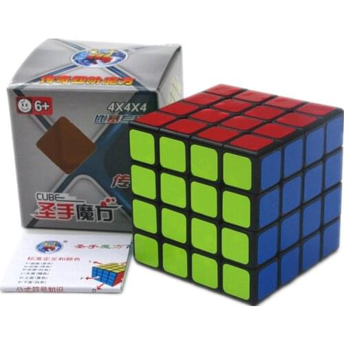 Shengshou 4x4 legend Cube Black White Sticker 4x4x4 Magic Cube 4Layers Speed Cube Professional Puzzle Toy For Children Kids Gift