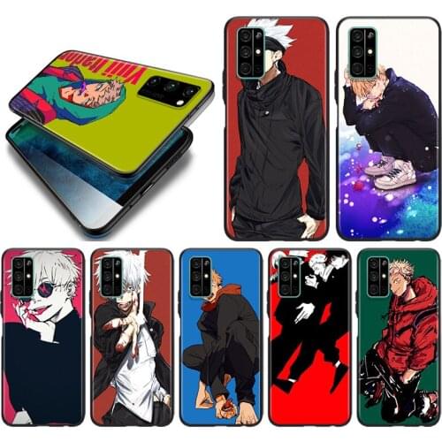 Anime Cartoon Jujutsu Kaisen Silicone Cover For Huawei Honor 10i 10 9C 9A RU 9X 9N 9S 9 Pro Lite Play 3E V9 Black Phone Case