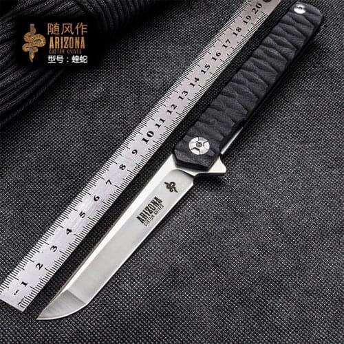 WIND S35VN outdoor bearing folding knife, sharp portable knife, outdoor survival tactical knife, G10 knife handle