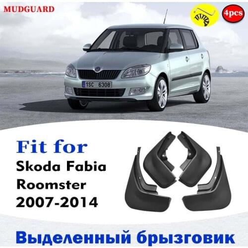 Front Rear 4pcs FOR Skoda Fabia MK2 Mudguard Fenders Guard Mud Flap Splash Mudguards Fender car accessories auto styline