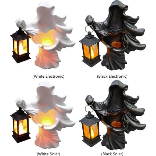 Halloween Decoration Solar Light The Ghost Looking for Light Hell Messenger Witch Lantern Home Party Atmosphere Lighting Lamp