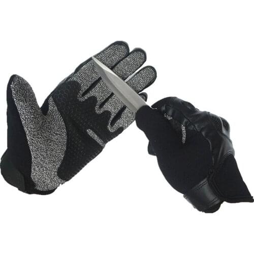 High-strength Grade Level 5 Protection Safety Anti Cut Gloves Black Cut Resistant Gloves for Outdoor Training Sports Cycling