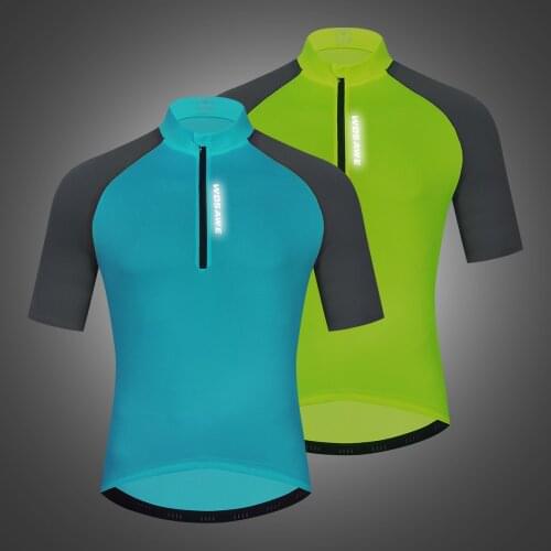 WOSAWE Summer Cycling Jersey Mens Cycling Sweatshirt MTB Bike Jersey Quick Dry Breathable T-shirts For Running Hiking