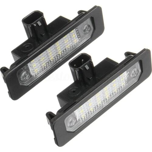 1 Pair Car LED License Plate Light Lamp Replacement for Ford 08-11 Focus Fusion 10-14 Mustang Auto Accessories