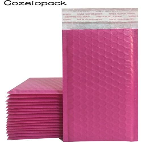 10PCS #000 4x8" 12x18cm Pink Poly Bubble Mailer Padded Envelope Self Seal Mailing bag gift bubble envelope shipping envelopes