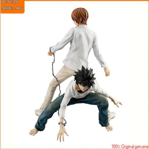 100% Original:Anime DEATH NOTE Yagami Light & L 24cm PVC Action Figure Anime Figure Model Toys Figure Collection Doll Gift