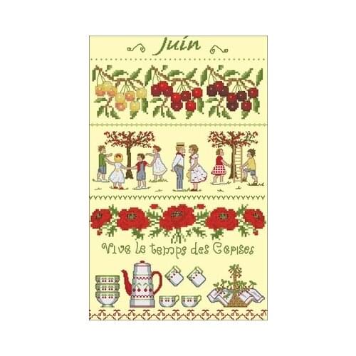 14-1143 Ladies' happiness-14CT Counted Cross Stitch 11CT 14CT 18CT Cross Stitch Kits Embroidery Needlework Sets