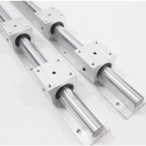 2pcs SBR25 L-1000mm support rail linear guide + 4pcs SBR25UU linear bearing blocks for CNC router parts