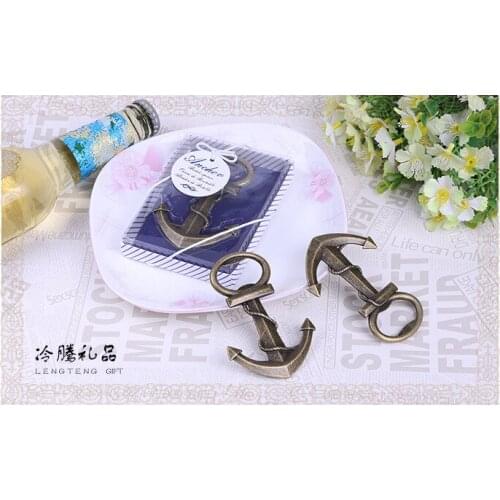 200pcs/lot Creative and unique Anchor design for birthday party and wedding Anchor Shaped Beer Bottle Opener FreeShipping