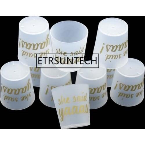 200pcs She Said Yaaas Cups Wedding Engagement Party Bridal Shower Bride To Be Hen Night Bachelorette Party Decoration Favor Gift