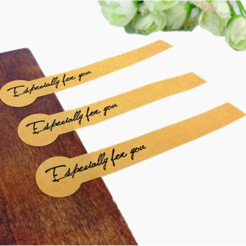 2000pcs/lot 'Especially for You' Long Seal Label Sticker for Gift Packing, Kraft Lollipop Shape Sticker wholesale