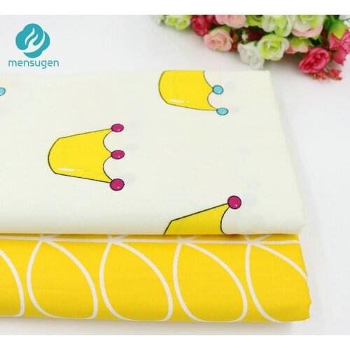 2016 New 50*160cm Imperial Crown Cotton Fabric for Patchwork Quilts Baby Bedding Textile Cushions Patchwork Telas Sewing Tissue