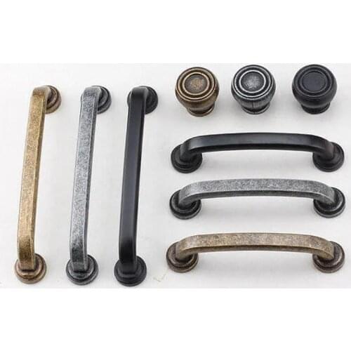 3.75" 5" Antique Silver Black Drawer/Dresser Pulls Handles Knobs Vintage Shabby Chic Cabinet Handle Pull Knob Hardware 96 128