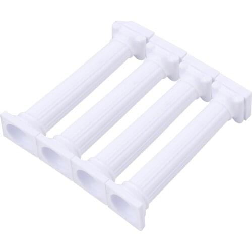 4Pcs/Set White Grecian Pillars Valentines Day Cake Tier Separator Support Stand Decor Wedding Cake Stands Fondant Support Mold