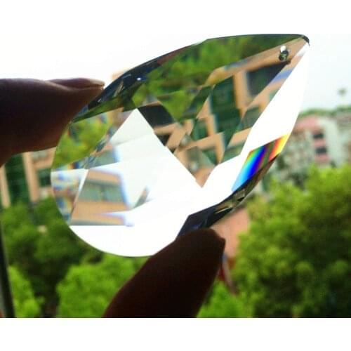 5pcs/lot Clear K9 Glass Crystal Prisms Pendants Chandeliers Parts Lustres Rainbow Lamp Lighting Hang Drops 63mm