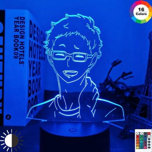 Anime Night Light Haikyuu Kei Tsukishima for Bedroom Decor Nightlight Kids Child Birthday Gift Manga 3d Lamp Haikyu Tsukishima