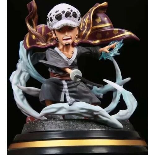 Anime O.n.e.P.i.e.c.e Qi Wuhai Q Version Trafalgar Law Model Scene Statue Boxed Figure Approximately 12cm