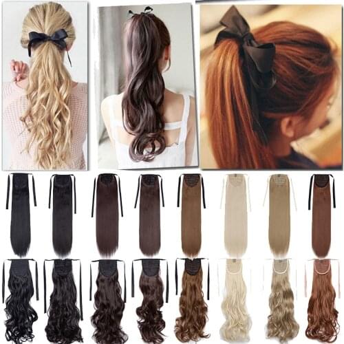 BENEHAIR Ponytail Extension Fake Ponytail Hair Long Wavy Clip In Ponytail Hair Extension Synthetic Hairpiece For Women Hairpins