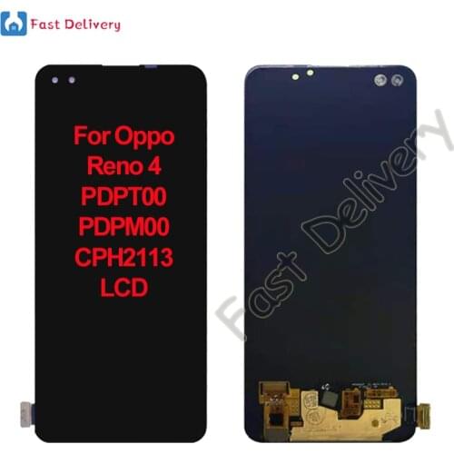 For Oppo Reno4 Reno 4 PDPT00 PDPM00 CPH2113 LCD Display Touch Panel Screen Digitizer Assembly Replacement Accessory 100% Tested