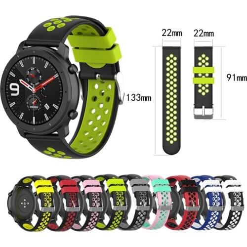 Colorful Bracelet Sport Strap For Xiaomi Huami Amazfit GTR 47MM 42MM GTR 2/2e/Stratos Smart Wristband Replacement Bracelet Band
