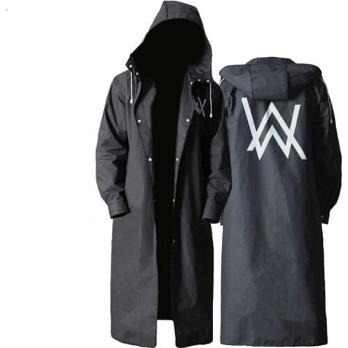 Adult Thickened Long Raincoat Men Women Impermeable Rainwear EVA Black Outdoor Hiking Travel Waterproof Hooded Rain Coat Poncho