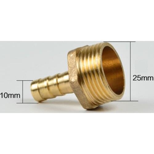 DN20 G 3/4" BSP Male Thread Brass 10mm Hose Barb Tail Pipe Fitting CouplingConnector Joint Adapter