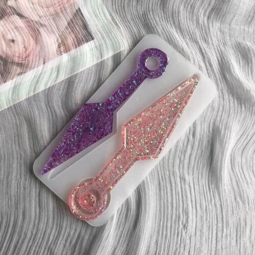 Kunai Modeling Epoxy Molds Desktop Table DIY Decoration Flower Shovel Gardening Tools kunai Pendant Jewelry Silicone Mold